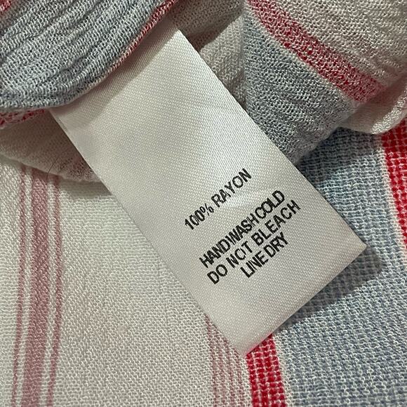 Lulus Pippi Pink Striped Tie-Front Bell Sleeve Top - Medium - Picture 10 of 13